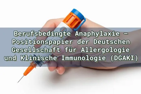 Berufsbedingte Anaphylaxie – Positionspapier der Deutschen Gesellschaft für Allergologie und Klinische Immunologie (DGAKI) Overlay Image