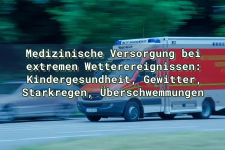 Medizinische Versorgung bei extremen Wetterereignissen: Kindergesundheit, Gewitter, Starkregen, Überschwemmungen Overlay Image