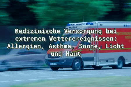 Medizinische Versorgung bei extremen Wetterereignissen: Allergien, Asthma, Sonne, Licht und Haut Overlay Image